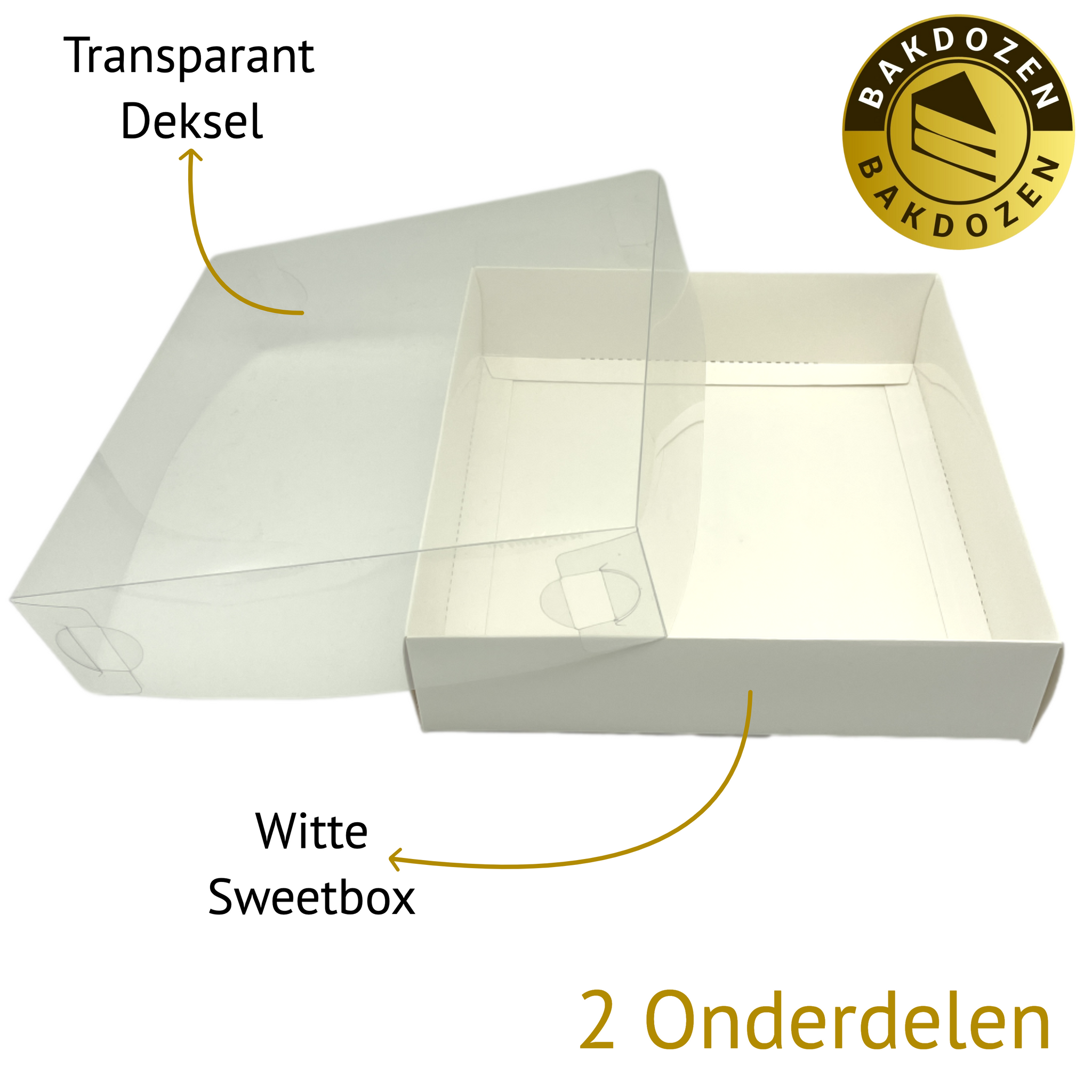 White Sweetbox with Transparent Lid
