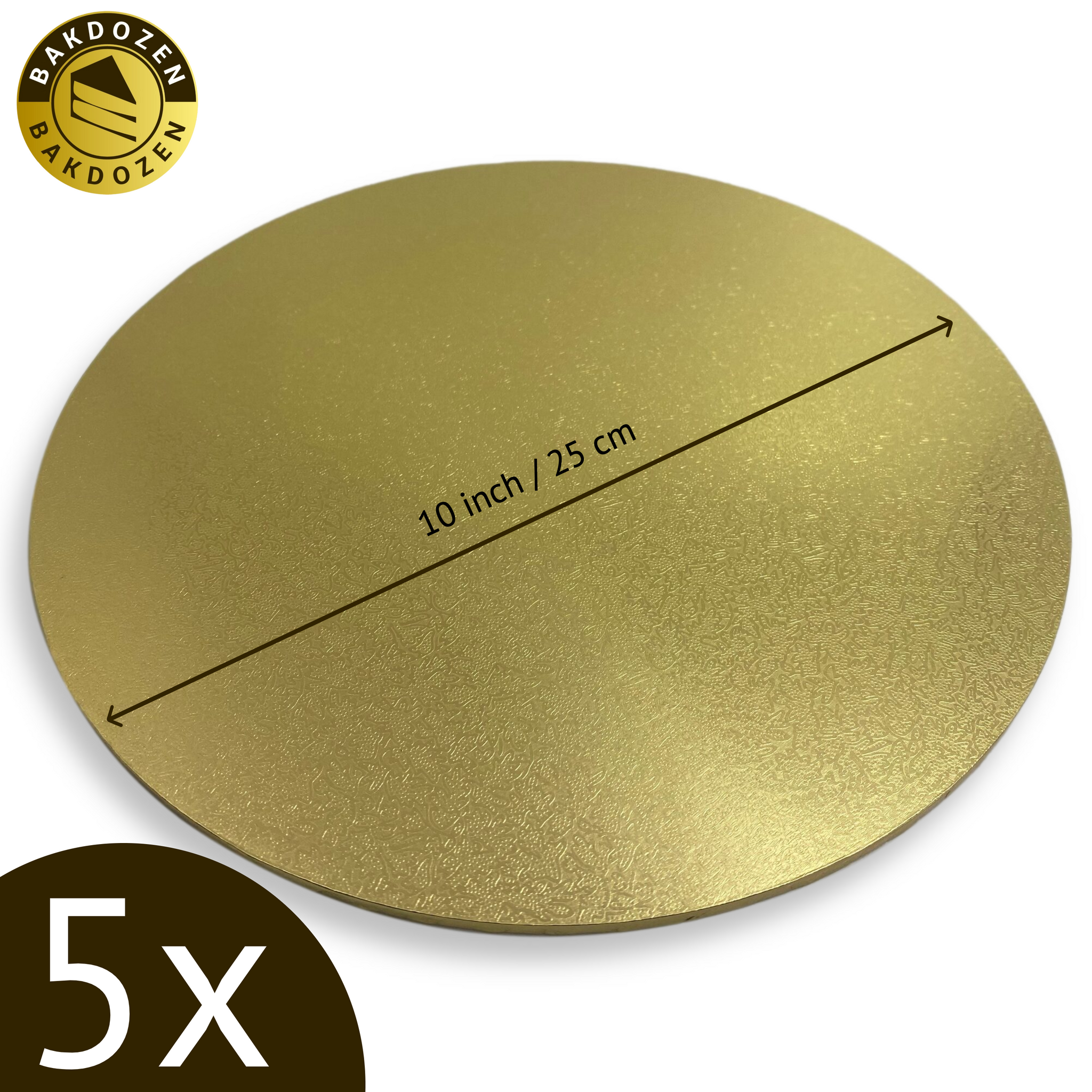 MDF Cake Board 10 inch Gold