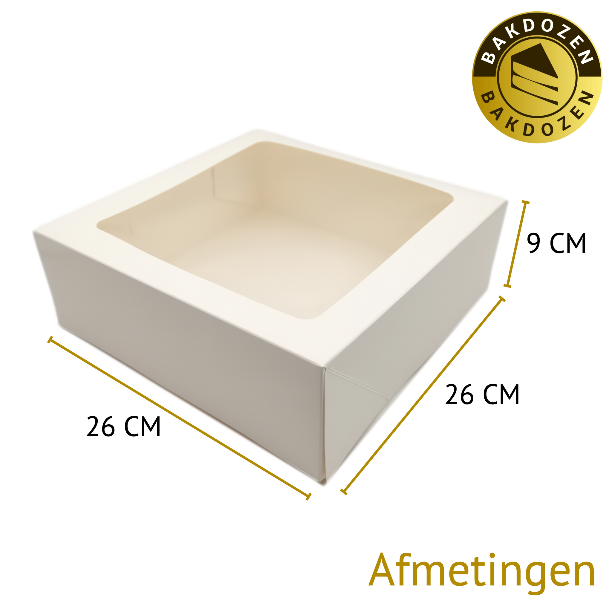 White cake box with window