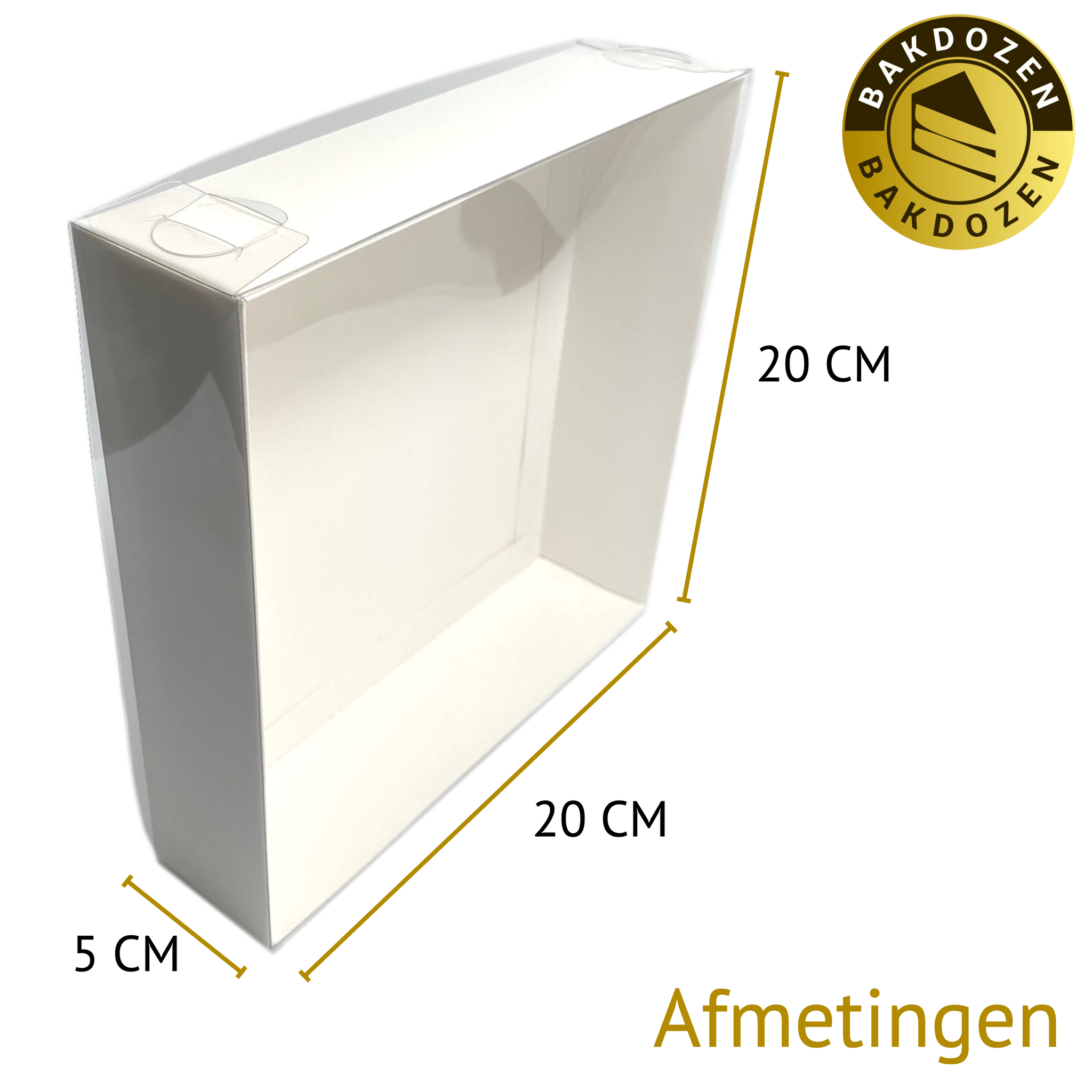 White Sweetbox with Transparent Lid