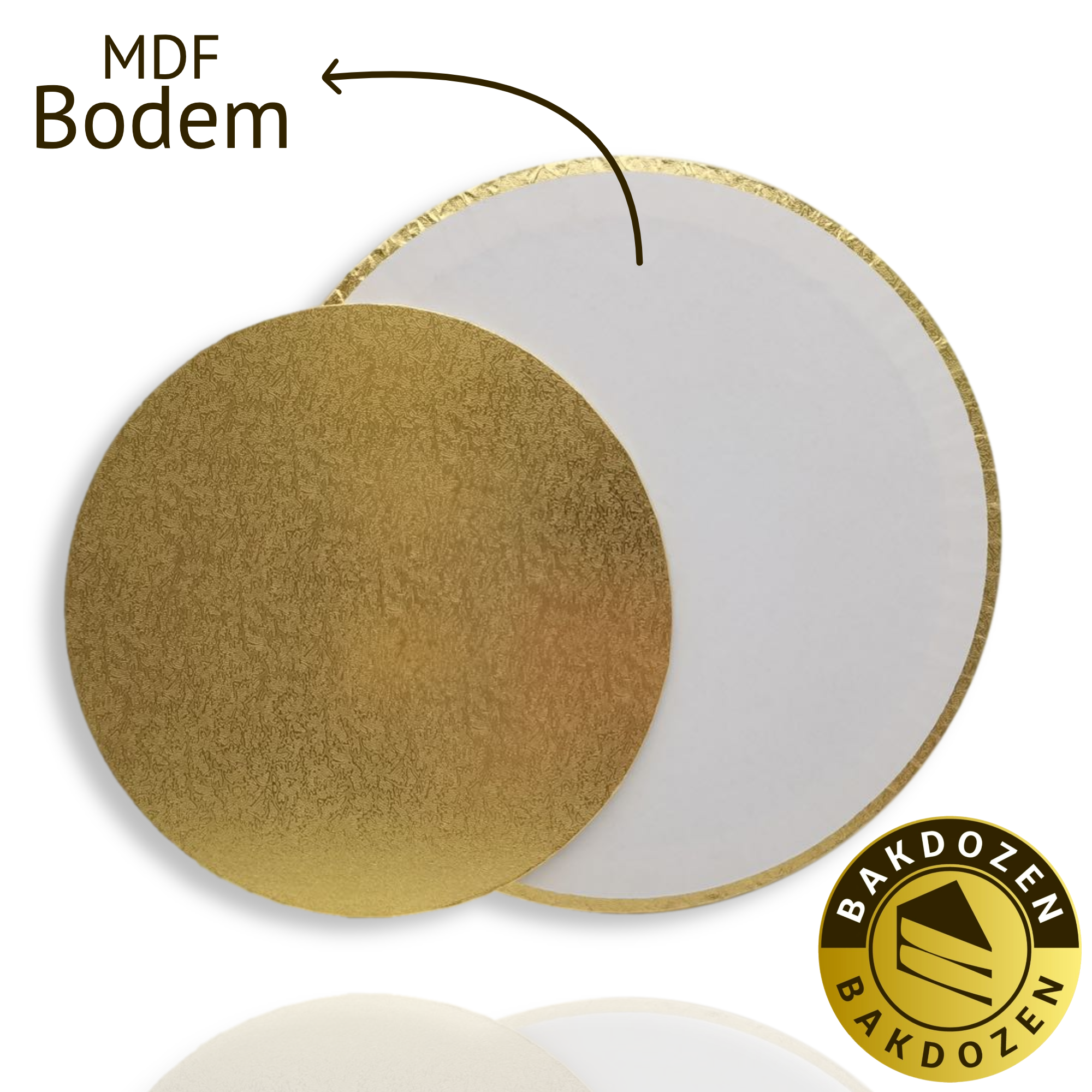 MDF Cake Board 10 inch Gold