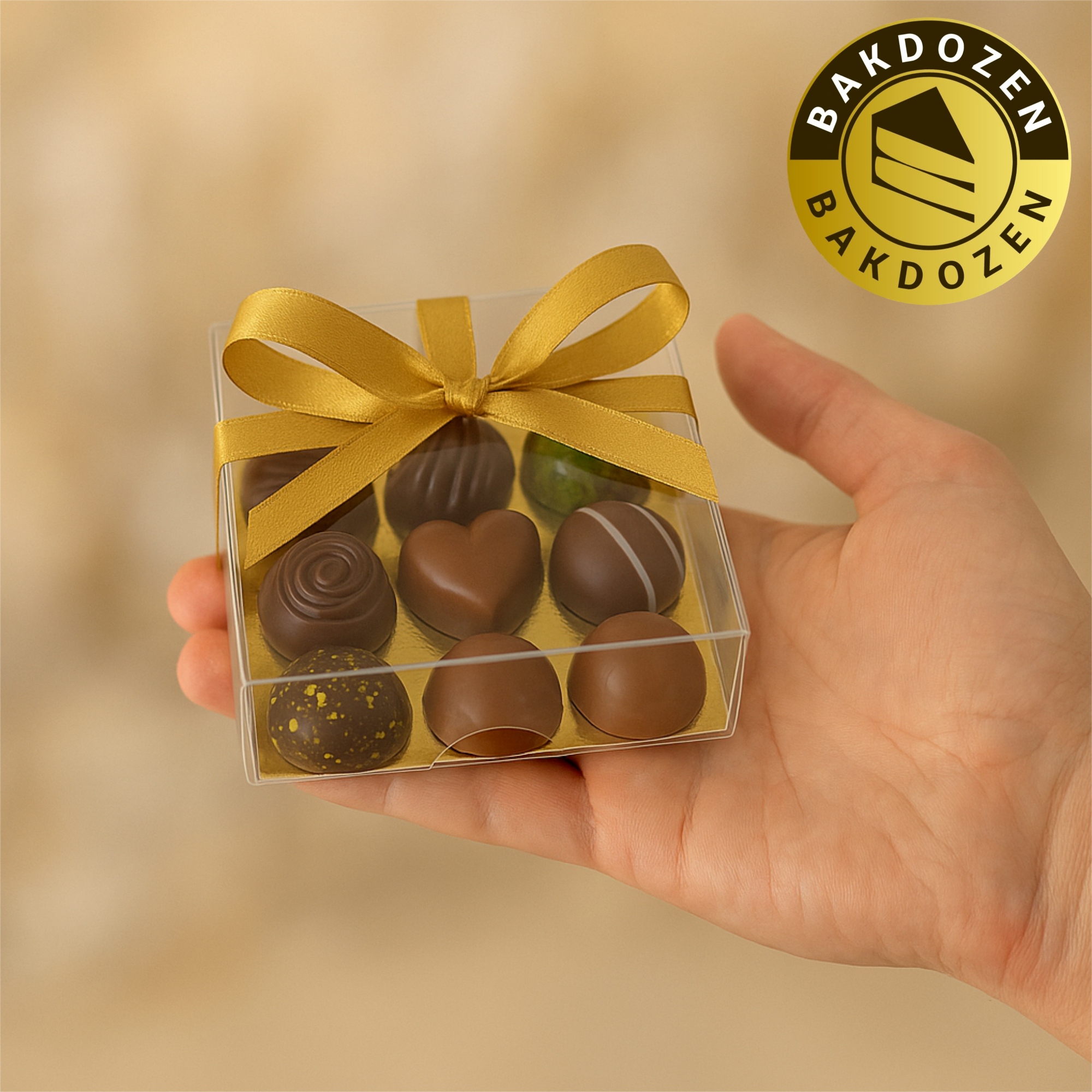 Transparent Mini Sweetbox with Gold Inlayer