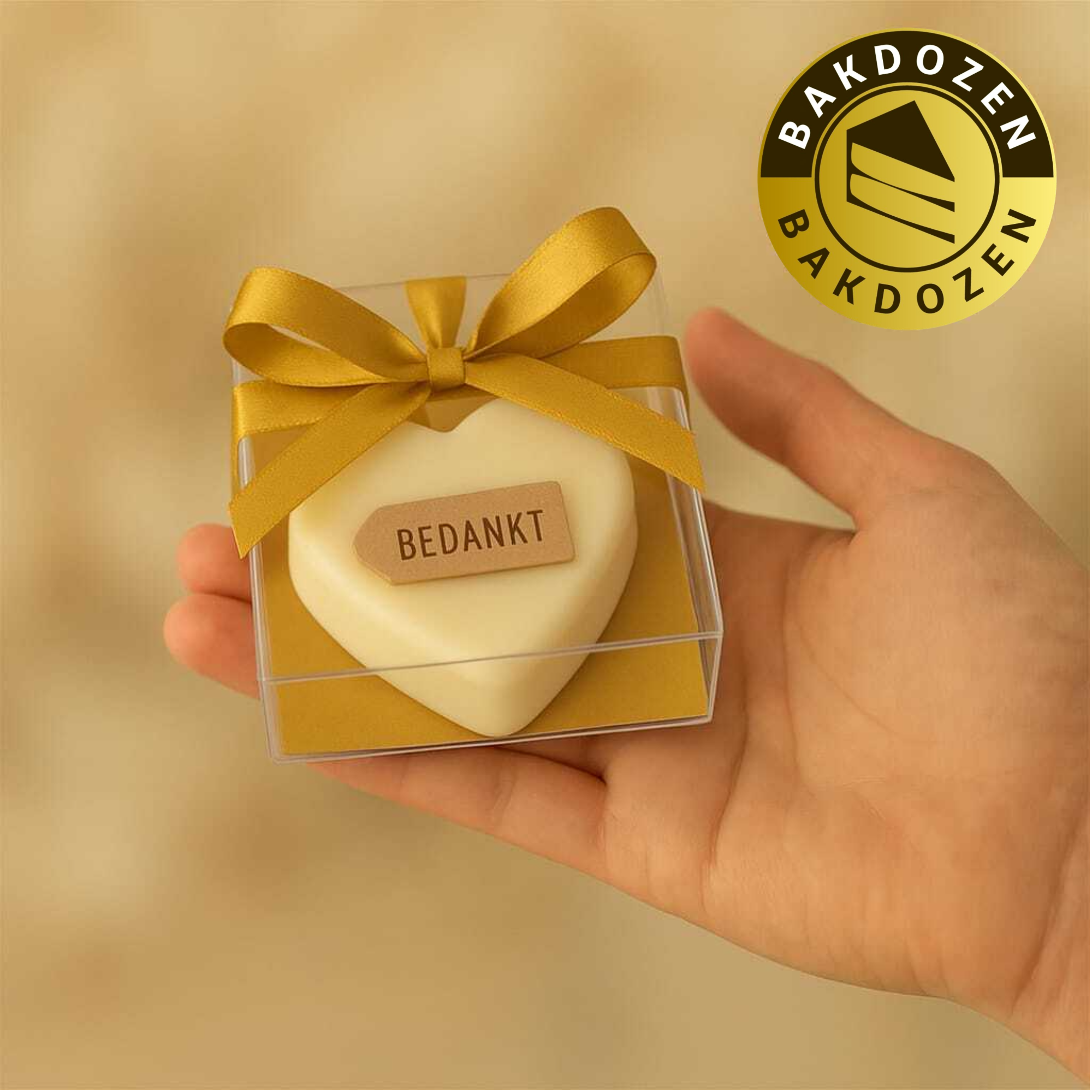 Transparent Mini Sweetbox with Gold Inlayer