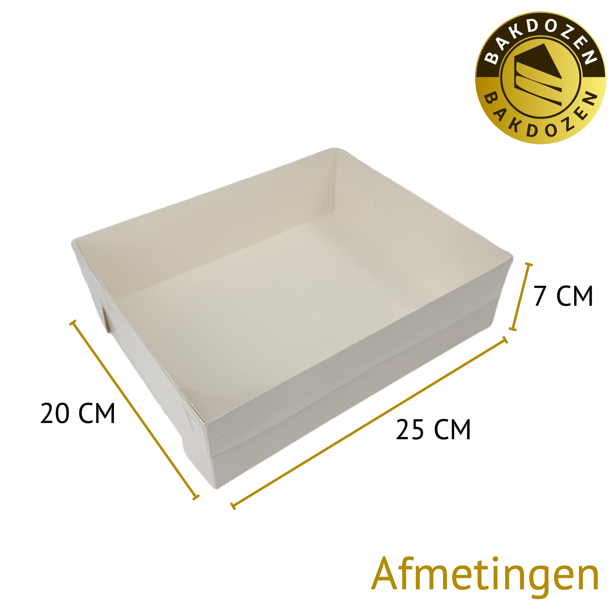 Sweetbox Wit - Rechthoekig - 25 x 20 x 7cm - Set van 25 stuks