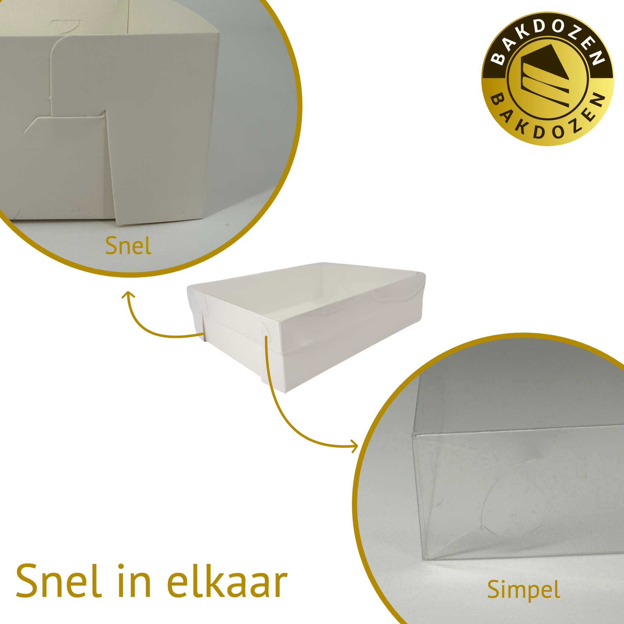 Sweetbox Wit - Rechthoekig - 25 x 20 x 7cm - Set van 25 stuks
