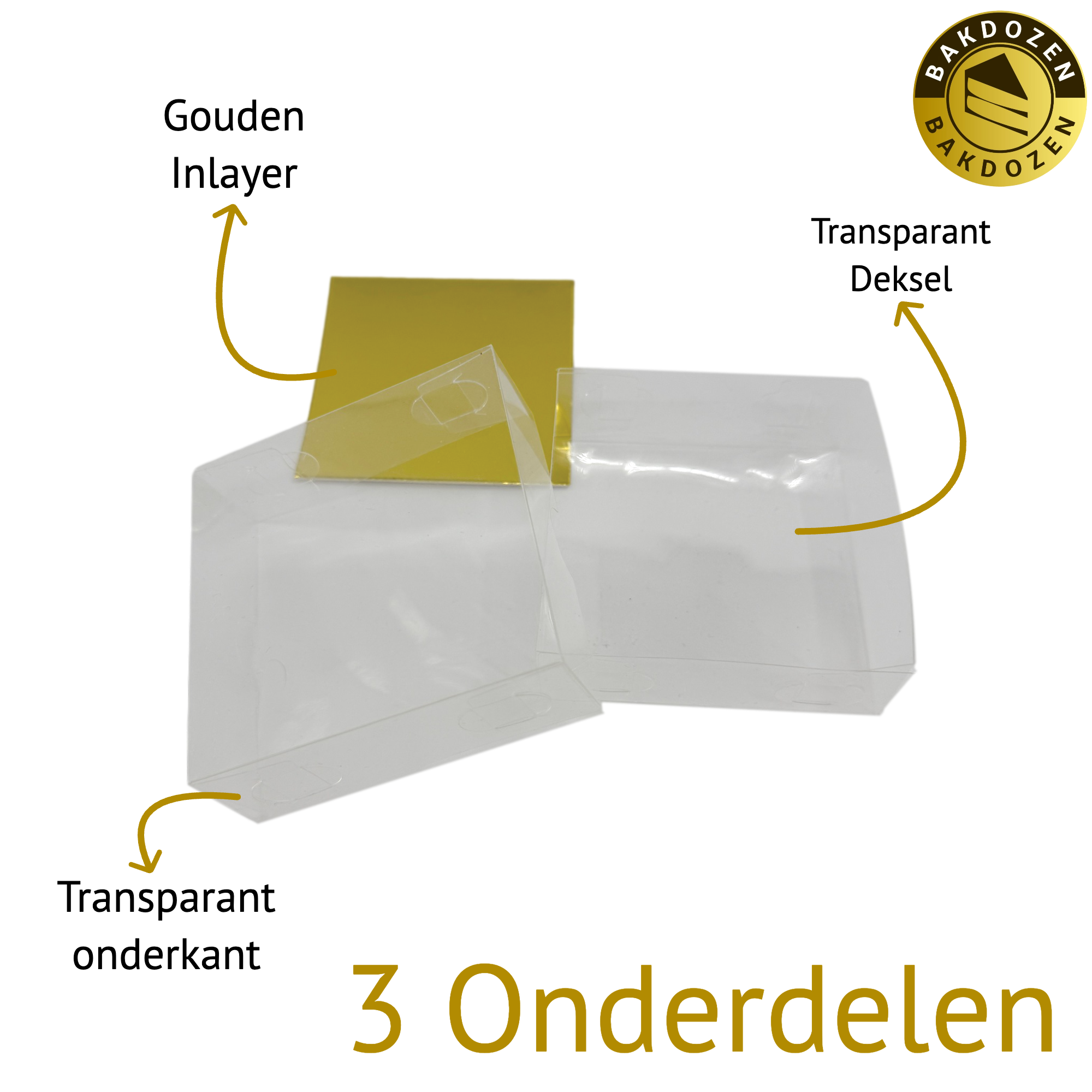 Transparent Mini Sweetbox with Gold Inlayer