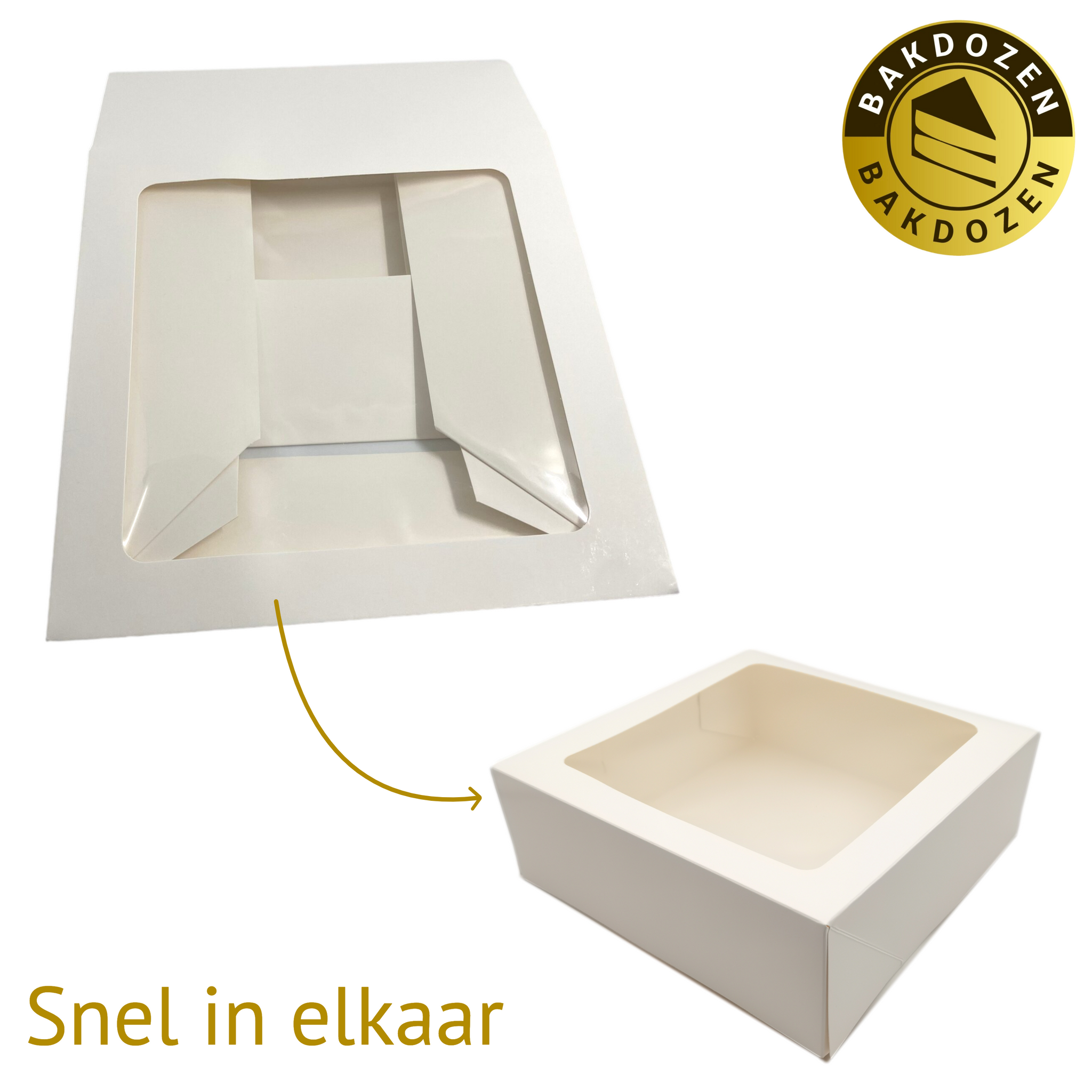 White cake box with window