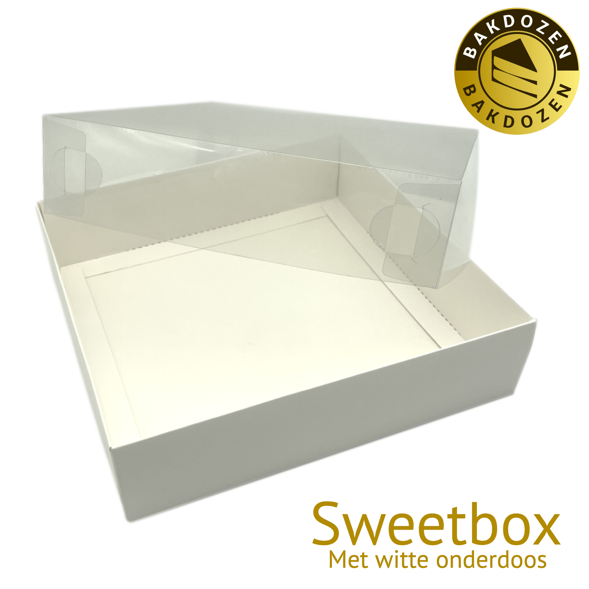 White Sweetbox with Transparent Lid