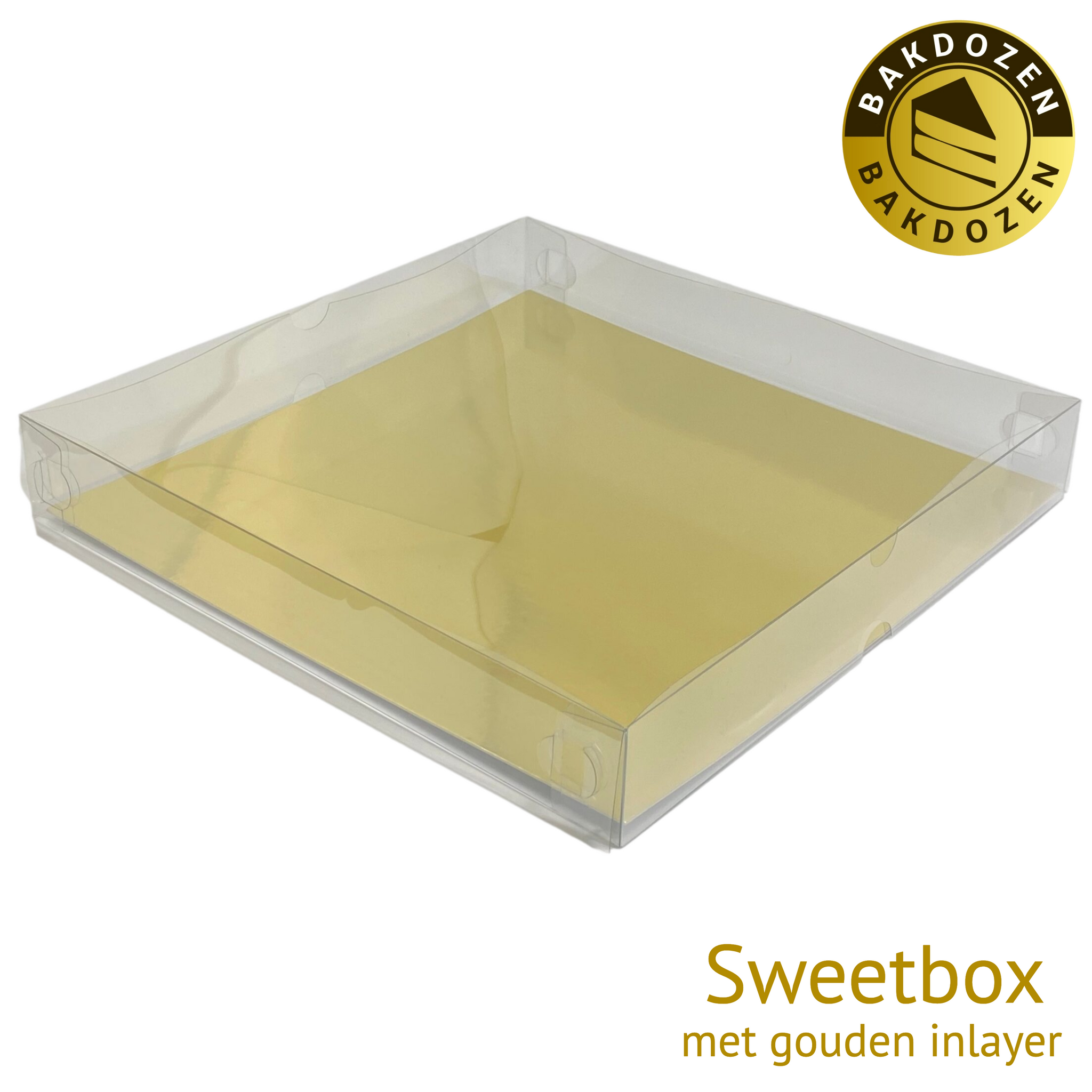 Transparante Sweetbox met Gouden Inlayer 25st